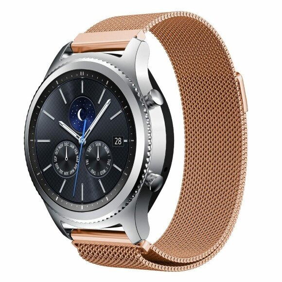 Миланский сетчатый браслет Luxury для Samsung Gear S3 Frontier / S3 Classic / Galaxy Watch 46мм / Watch 3 (45мм) (розовое золото) Миланский сетчатый браслет Luxury для Samsung Gear S3 Frontier / S3 Classic / Galaxy Watch 46мм / Watch 3 (45мм) (розовое золото)