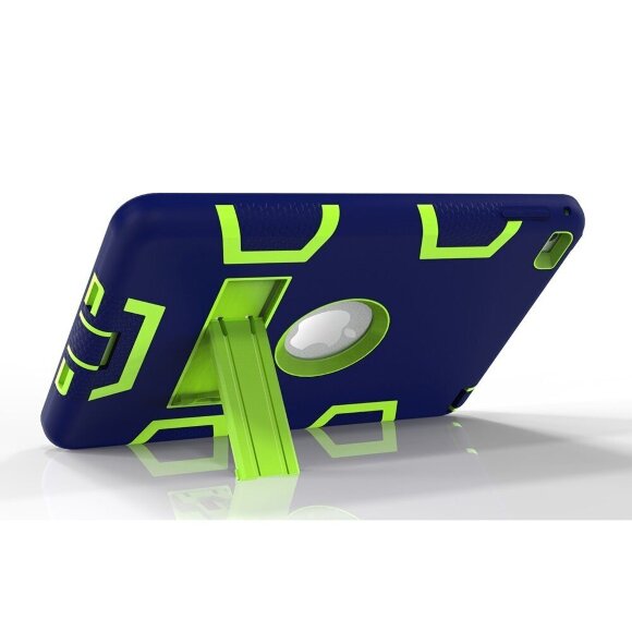 Гибридный TPU чехол для Apple iPad Mini (2019) / iPad Mini 4 (темно-синий + зеленый) Гибридный TPU чехол для Apple iPad Mini (2019) / iPad Mini 4 (темно-синий + зеленый)
