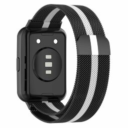 Миланский браслет для для Huawei Watch Fit 2 (черный+белый)