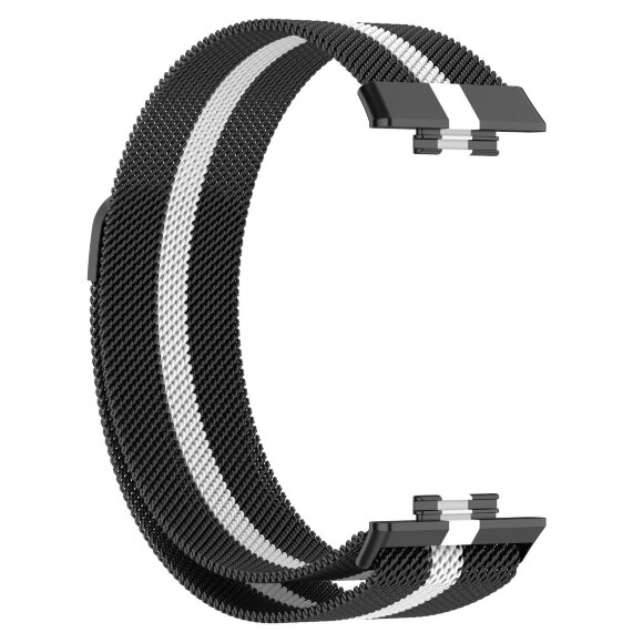 Миланский браслет для для Huawei Watch Fit 2 (черный+белый)