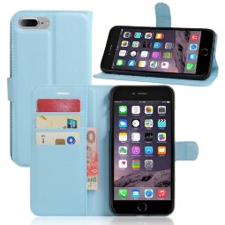 Чехол для iPhone 7 Plus / iPhone 8 Plus (голубой) с визитницей