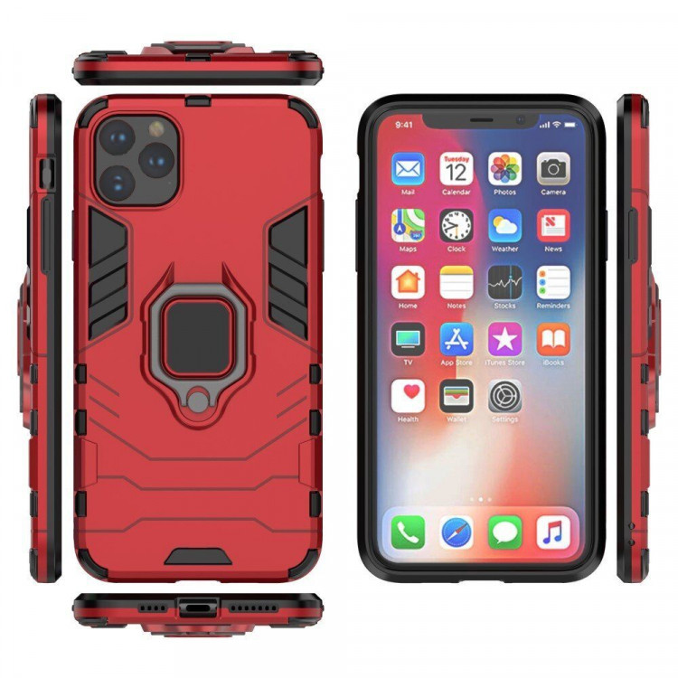 Чехол Armor Ring Holder для iPhone 11 Pro Max (красный)
