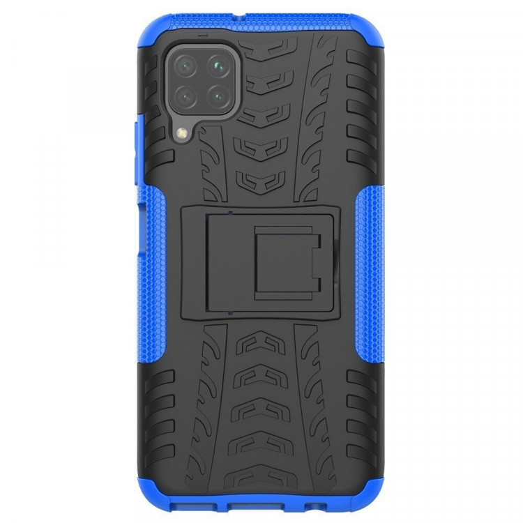 Чехол Hybrid Armor для Huawei P40 lite (черный + голубой)