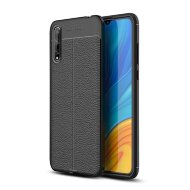 Чехол-накладка Litchi Grain для Huawei Y8p (черный) Чехол-накладка Litchi Grain для Huawei Y8p (черный)