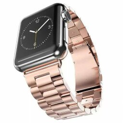 Стальной браслет Solid Stainless для Apple Watch 40 и 38мм (розовое золото)