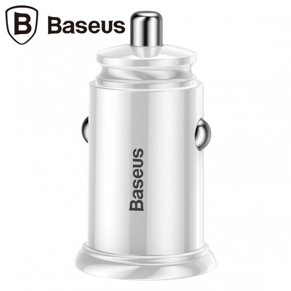 Автомобильное зарядное устройство Baseus Circular 30W Dual QC3.0 Quick Charger (белый) Автомобильное зарядное устройство Baseus Circular 30W Dual QC3.0 Quick Charger (белый)