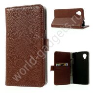 Горизонтальный чехол для LG Google Nexus 5 (коричневый) Горизонтальный чехол для LG Google Nexus 5 (коричневый)