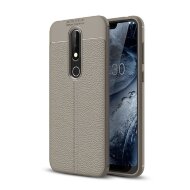 Чехол-накладка Litchi Grain для Nokia 6.1 Plus / X6 (2018) (серый) Чехол-накладка Litchi Grain для Nokia 6.1 Plus / X6 (2018) (серый)