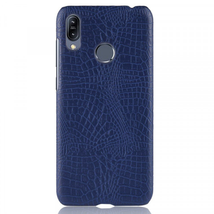 Чехол Crocodile Texture для Asus Zenfone Max (M2) ZB633KL (темно-синий)