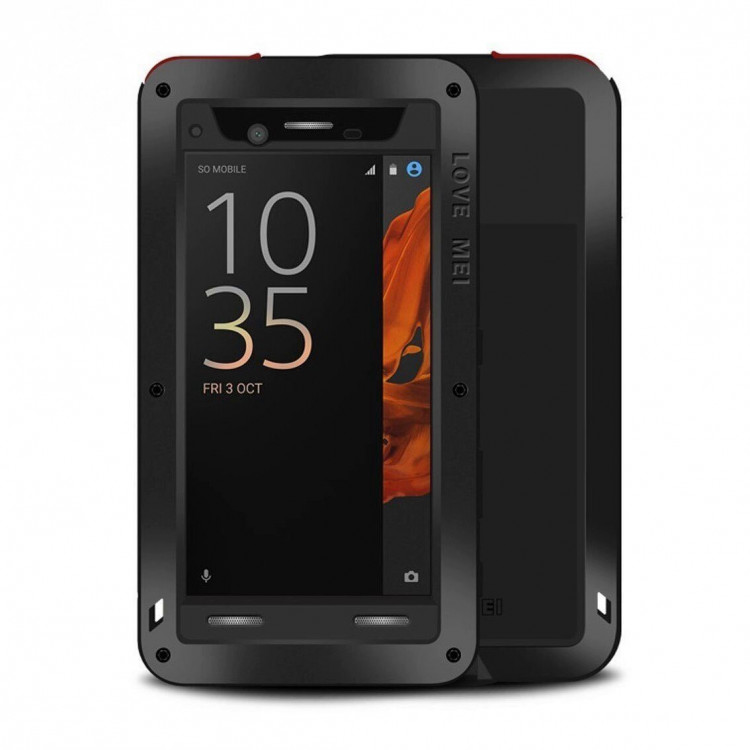 Гибридный чехол LOVE MEI для Sony Xperia XZ / XZs (черный)