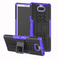 Чехол Hybrid Armor для Sony Xperia 10 (черный + фиолетовый)