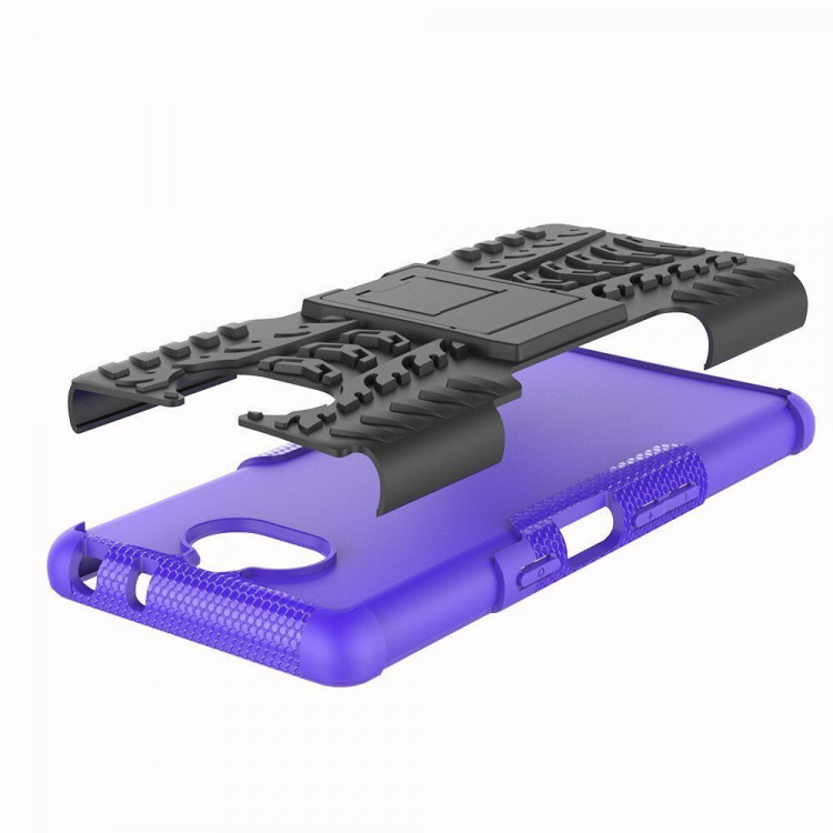 Чехол Hybrid Armor для Sony Xperia 10 (черный + фиолетовый)