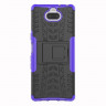 Чехол Hybrid Armor для Sony Xperia 10 (черный + фиолетовый)