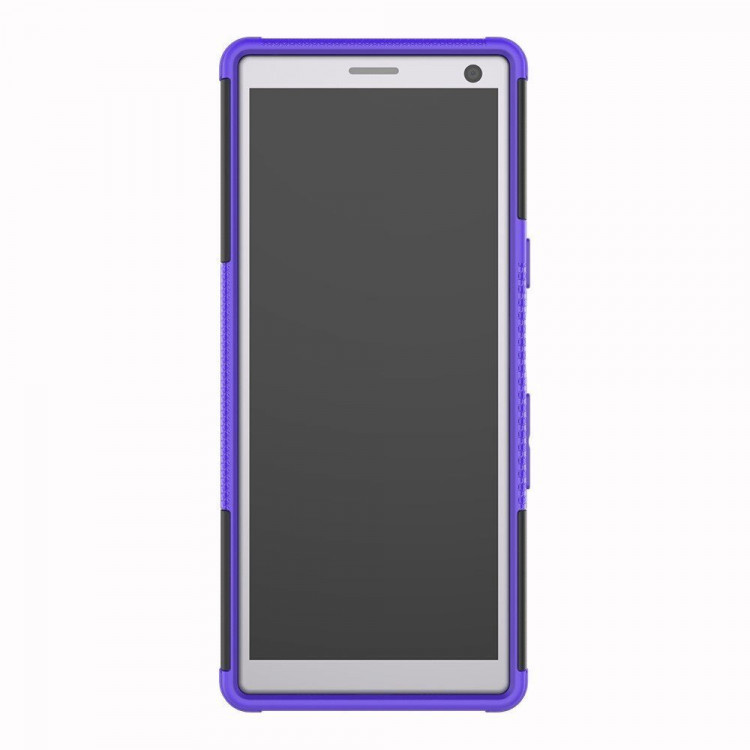 Чехол Hybrid Armor для Sony Xperia 10 (черный + фиолетовый)