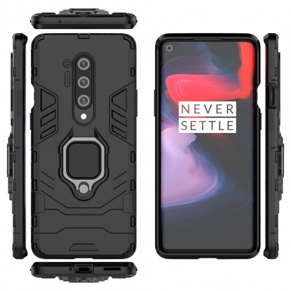 Чехол Armor Ring Holder для OnePlus 8 Pro (черный) Чехол Armor Ring Holder для OnePlus 8 Pro (черный)
