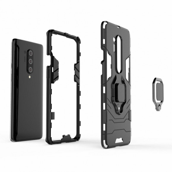 Чехол Armor Ring Holder для OnePlus 8 Pro (черный) Чехол Armor Ring Holder для OnePlus 8 Pro (черный)