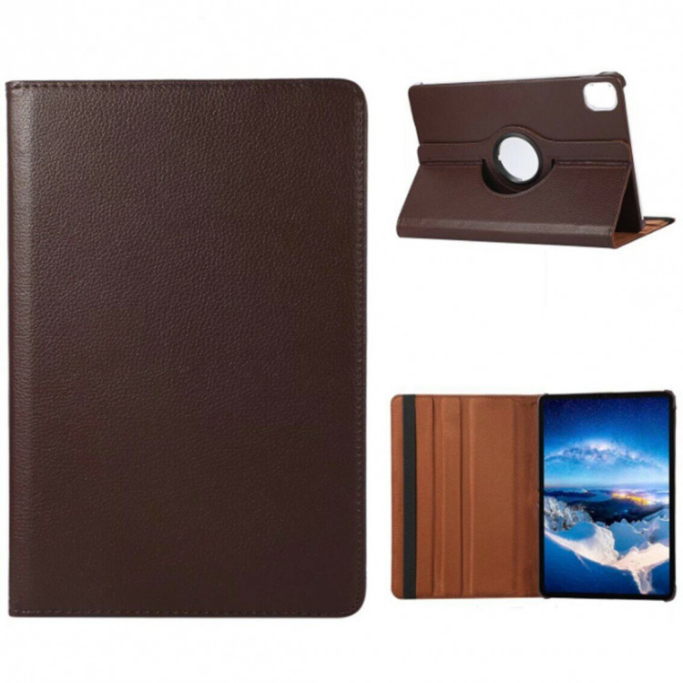 Поворотный чехол для Xiaomi Pad 5 Pro 12.4 дюйма (коричневый)