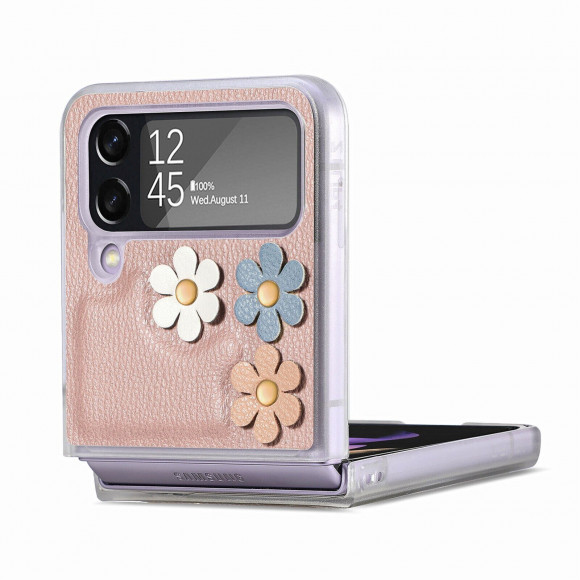 Чехол 3D Flower для Samsung Galaxy Z Flip 4 (розовый) Чехол 3D Flower для Samsung Galaxy Z Flip 4 (розовый)