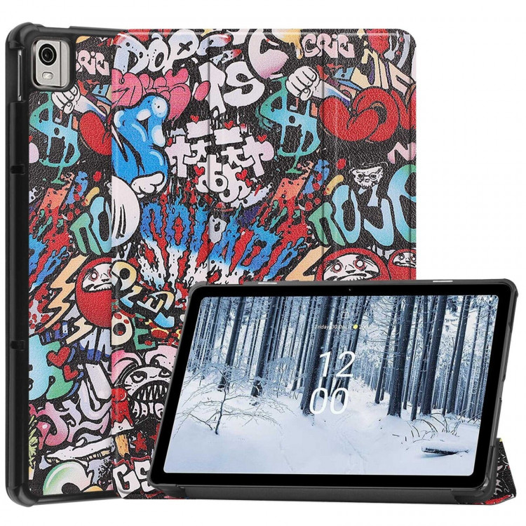 Чехол Smart Case для Nokia T21 (Graffiti)