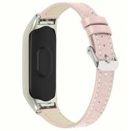 Кожаный ремешок для Xiaomi Mi Band 5 (розовый) Кожаный ремешок для Xiaomi Mi Band 5 (розовый)