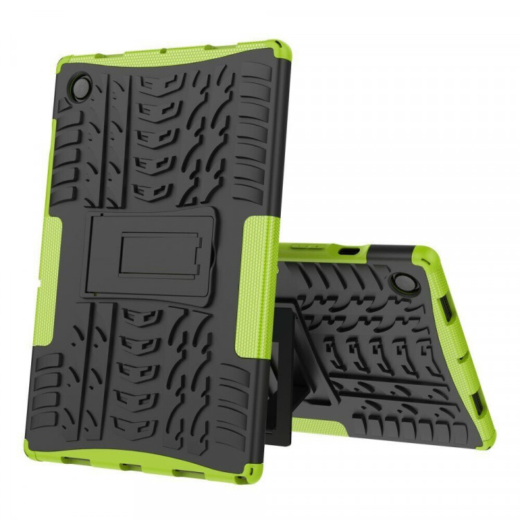 Чехол Hybrid Armor для Samsung Galaxy Tab A8 10.5 (2021) SM-X200 / Galaxy Tab А8 10.5 LTE (2021) SM-X205 (черный + зеленый)