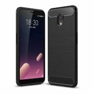 Чехол-накладка Carbon Fibre для Meizu M6s (черный)