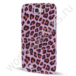 Пластиковый чехол Leopard Texture для Samsung Galaxy Note 2 (розовый)