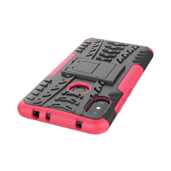 Чехол Hybrid Armor для Xiaomi Redmi Note 6 Pro (черный + розовый)