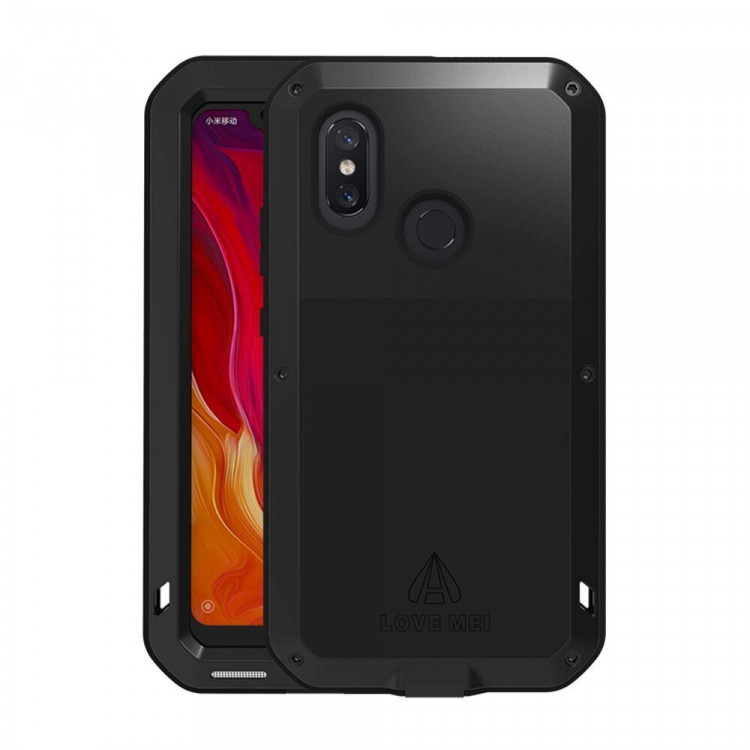 Гибридный чехол LOVE MEI для Xiaomi Mi 8 (черный)