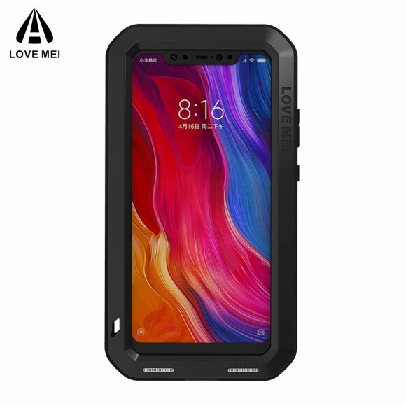 Гибридный чехол LOVE MEI для Xiaomi Mi 8 (черный) Гибридный чехол LOVE MEI для Xiaomi Mi 8 (черный)