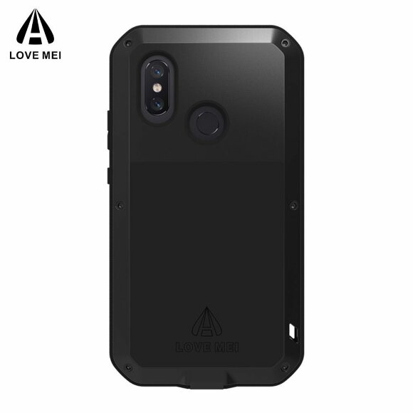 Гибридный чехол LOVE MEI для Xiaomi Mi 8 (черный) Гибридный чехол LOVE MEI для Xiaomi Mi 8 (черный)