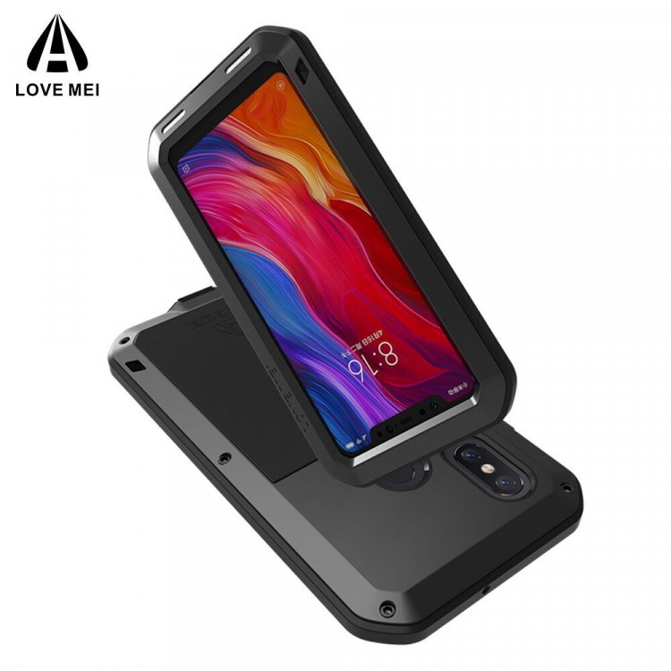 Гибридный чехол LOVE MEI для Xiaomi Mi 8 (черный)