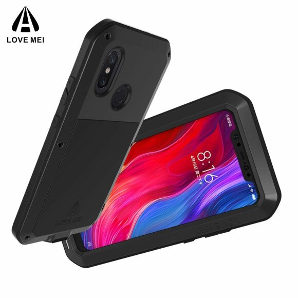 Гибридный чехол LOVE MEI для Xiaomi Mi 8 (черный) Гибридный чехол LOVE MEI для Xiaomi Mi 8 (черный)