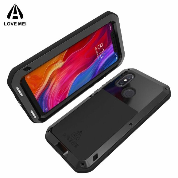 Гибридный чехол LOVE MEI для Xiaomi Mi 8 (черный) Гибридный чехол LOVE MEI для Xiaomi Mi 8 (черный)