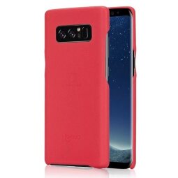 Кожаная накладка LENUO для Samsung Galaxy Note 8 (красный)