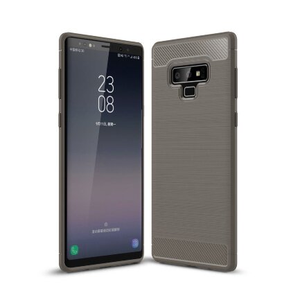 Чехол-накладка Carbon Fibre для Samsung Galaxy Note 9 (серый)