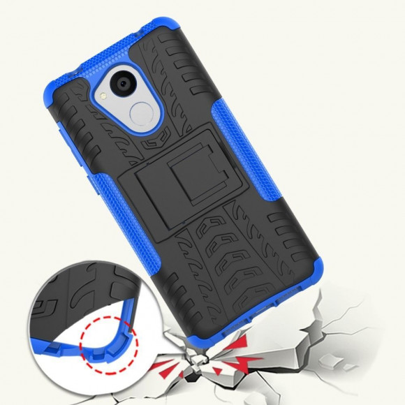 Чехол Hybrid Armor для Huawei Enjoy 6s / Huawei Honor 6c (черный + голубой) Чехол Hybrid Armor для Huawei Enjoy 6s / Huawei Honor 6c (черный + голубой)