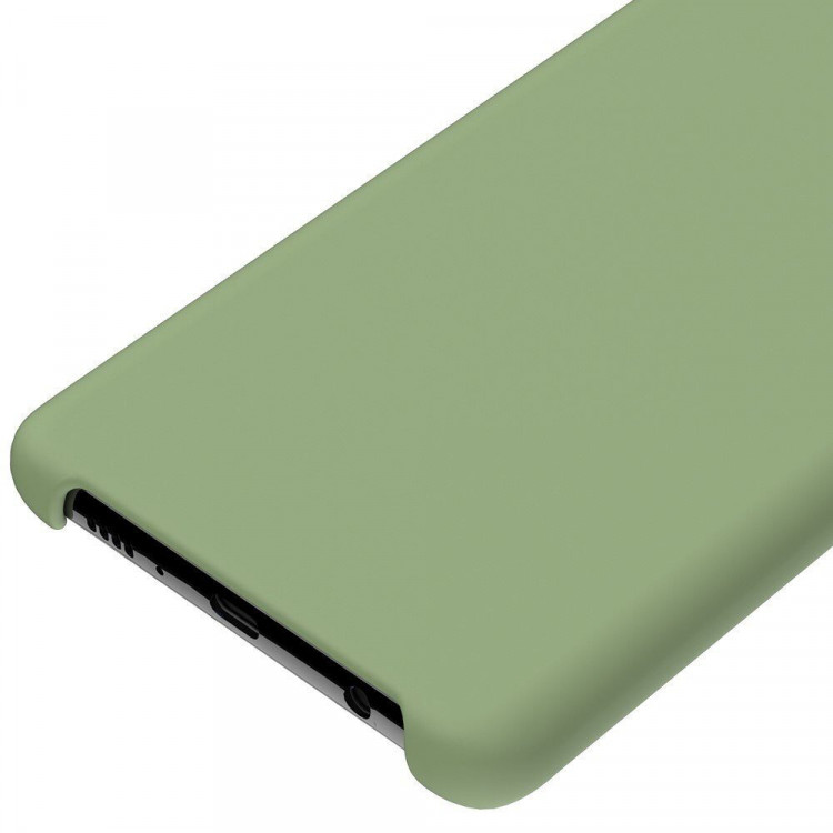 Силиконовый чехол Mobile Shell для Samsung Galaxy S10+ (Plus) (темно-зеленый)