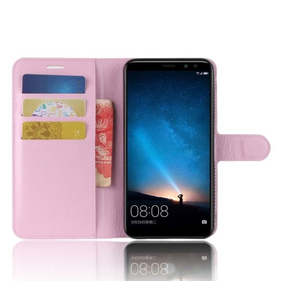 Чехол с визитницей для Huawei Mate 10 Lite / Nova 2i (розовый) Чехол с визитницей для Huawei Mate 10 Lite / Nova 2i (розовый)