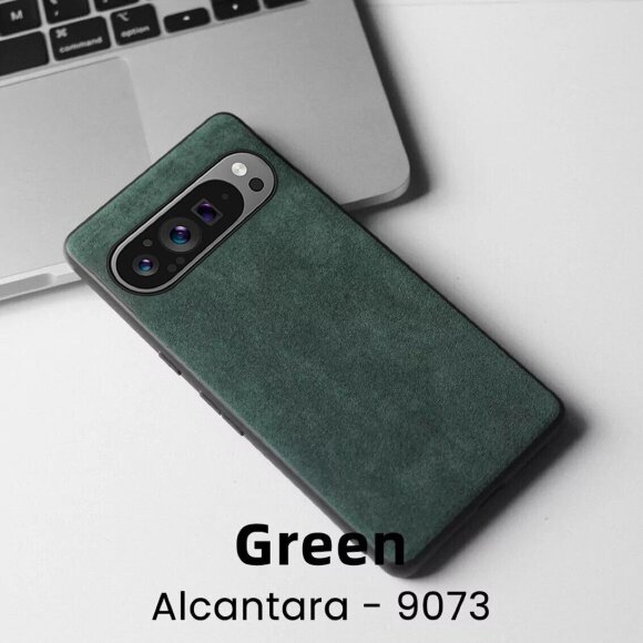 Чехол из алькантары для Google Pixel 9 Pro XL (зеленый)