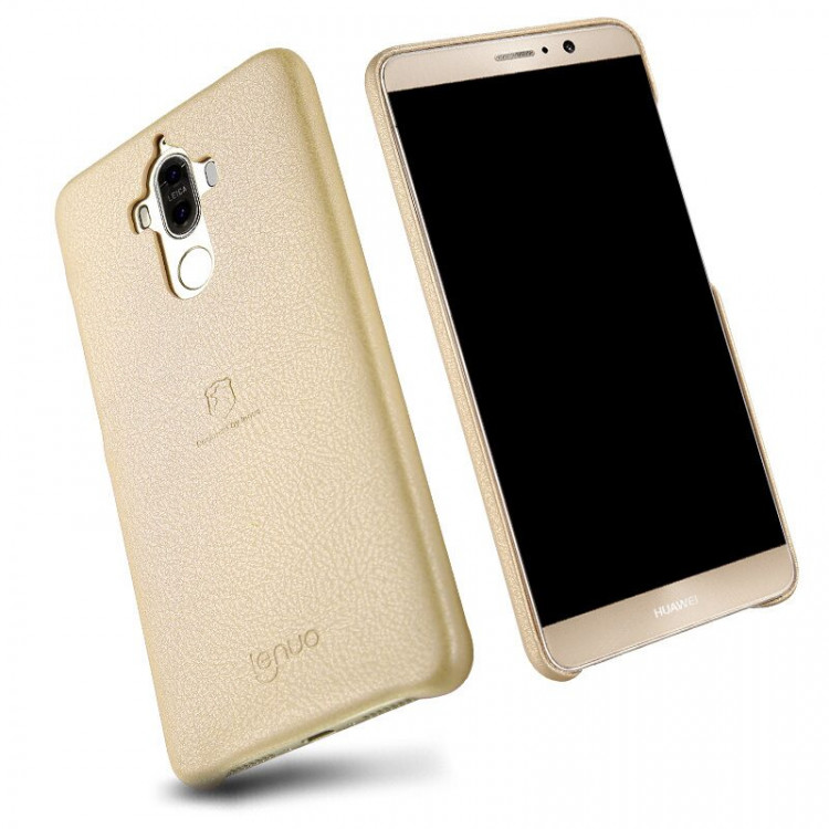Кожаная накладка LENUO для Huawei Mate 9 (золотой)
