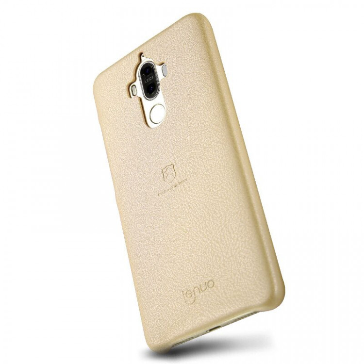 Кожаная накладка LENUO для Huawei Mate 9 (золотой)