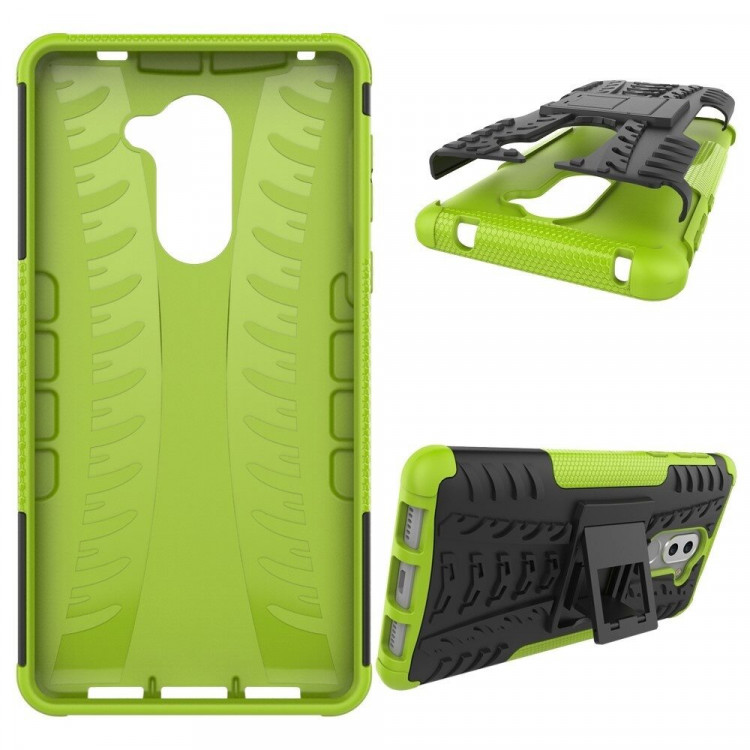 Чехол Hybrid Armor для Huawei Honor 6x 2016 (черный + зеленый)