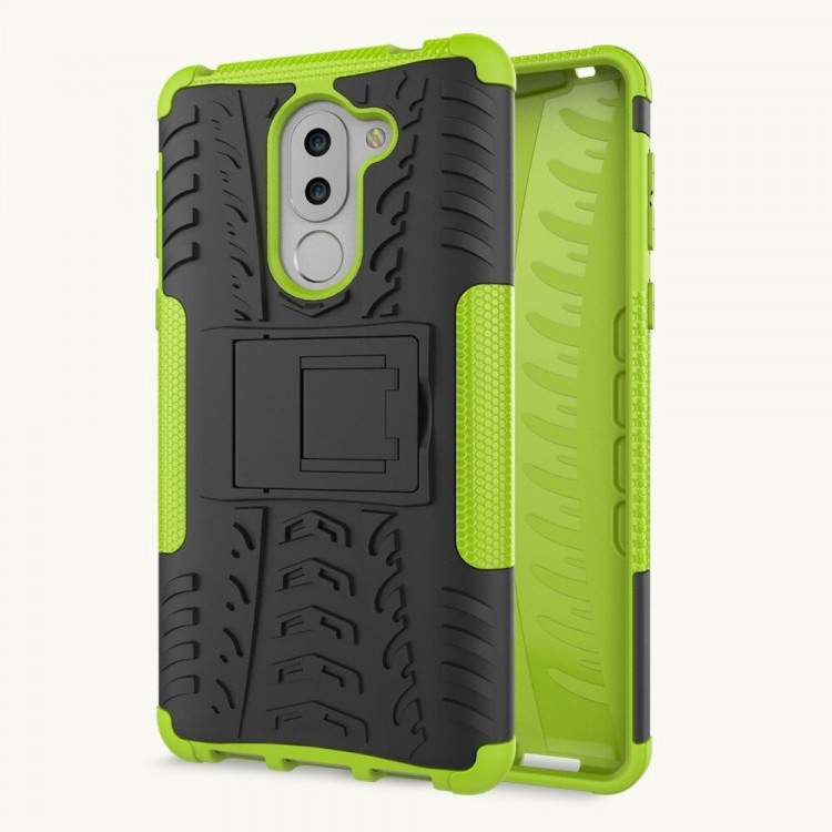 Чехол Hybrid Armor для Huawei Honor 6x 2016 (черный + зеленый)