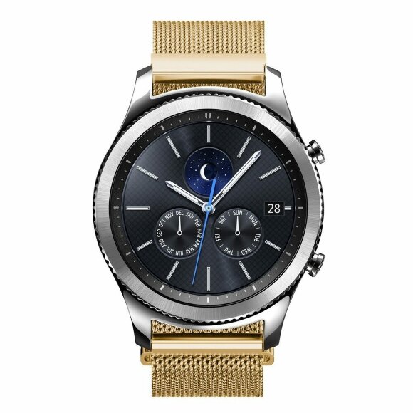Миланский сетчатый браслет Luxury для Samsung Gear S3 Frontier / S3 Classic / Galaxy Watch 46мм / Watch 3 (45мм) (золотой) Миланский сетчатый браслет Luxury для Samsung Gear S3 Frontier / S3 Classic / Galaxy Watch 46мм / Watch 3 (45мм) (золотой)
