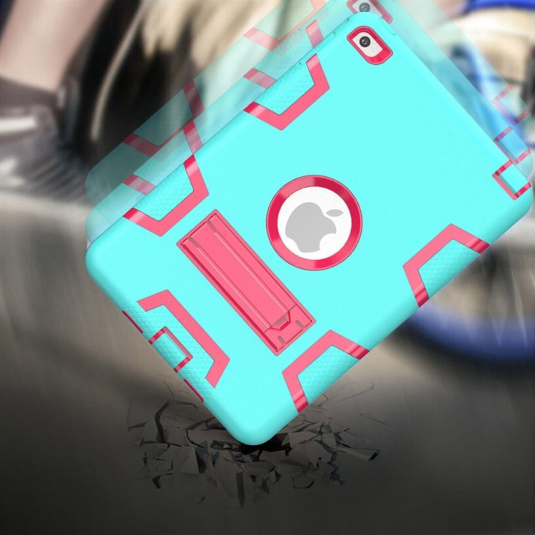 Гибридный TPU чехол для Apple iPad Mini (2019) / iPad Mini 4 (голубой + розовый)