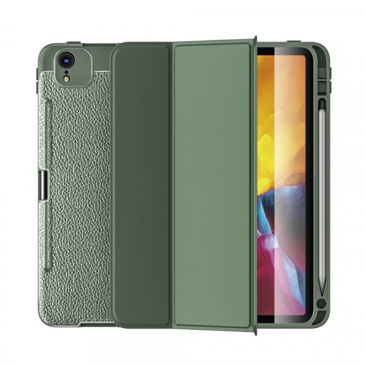 Чехол Drop-Resistant для Apple iPad Pro 12.9 (Серия - 2018 года) (темно-зеленый)