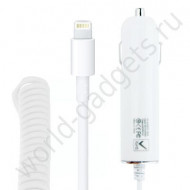 Автомобильная зарядка Lightning для iPhone 5/iPodTouch 5 (40-130см.) Автомобильная зарядка Lightning для iPhone 5/iPodTouch 5 (40-130см.)