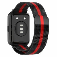 Миланский браслет для для Huawei Watch Fit 2 (черный+красный) Миланский браслет для для Huawei Watch Fit 2 (черный+красный)