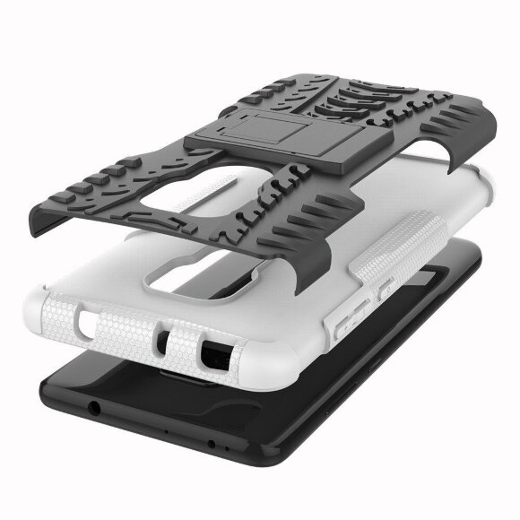 Чехол Hybrid Armor для Huawei Mate 20 (черный + белый)